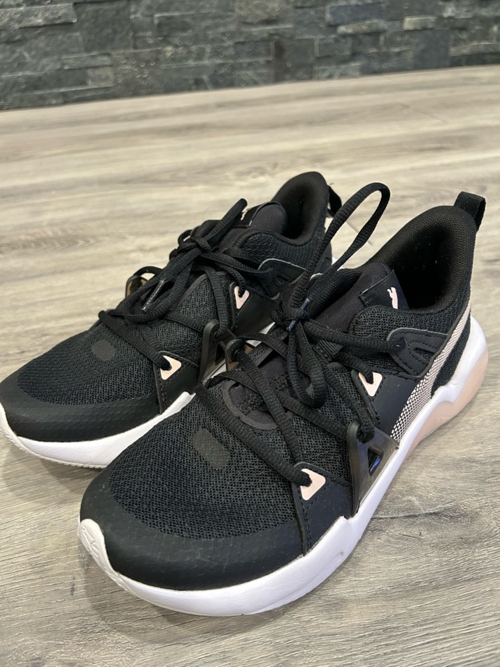Puma Black and Pink SoftFoam+ Athletic Sneakers - Picture 2 of 6